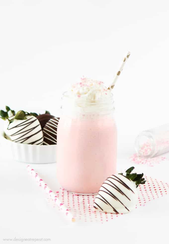 Strawberry Cream Vanilla Bean Frappuccino - would make a fun Valentines Day drink!