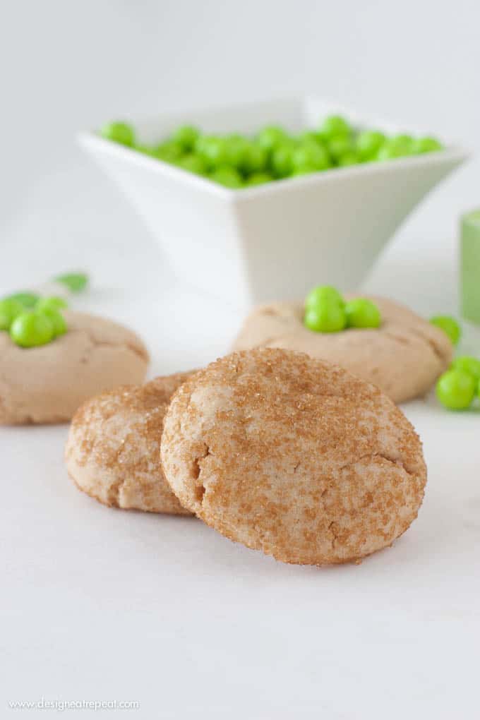 Transform a normal peanut butter cookie into a St. Patrick's Day treat by popping green Sixlets on top!