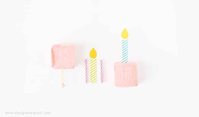 Turn ordinary popsicles & Starburst Sorbet Bars into frozen birthday cakes with these free candle printables! Attach one to each popsicle stick for a easy birthday treat!