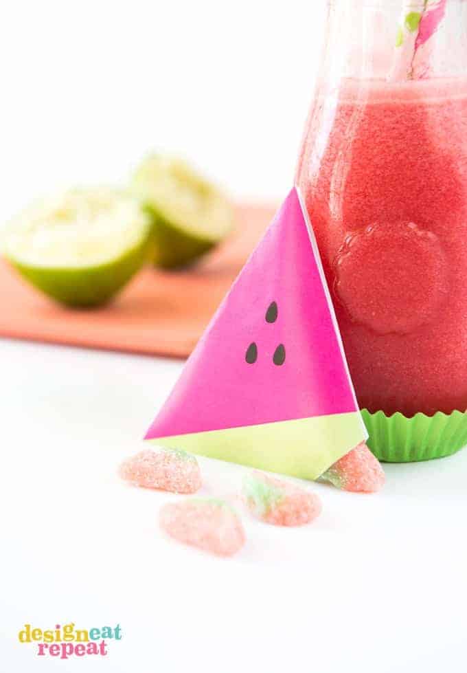 Beat the summer heat with this refreshing Raspberry Watermelon Slushie! Made with fresh watermelon, frozen raspberries, and lime juice.