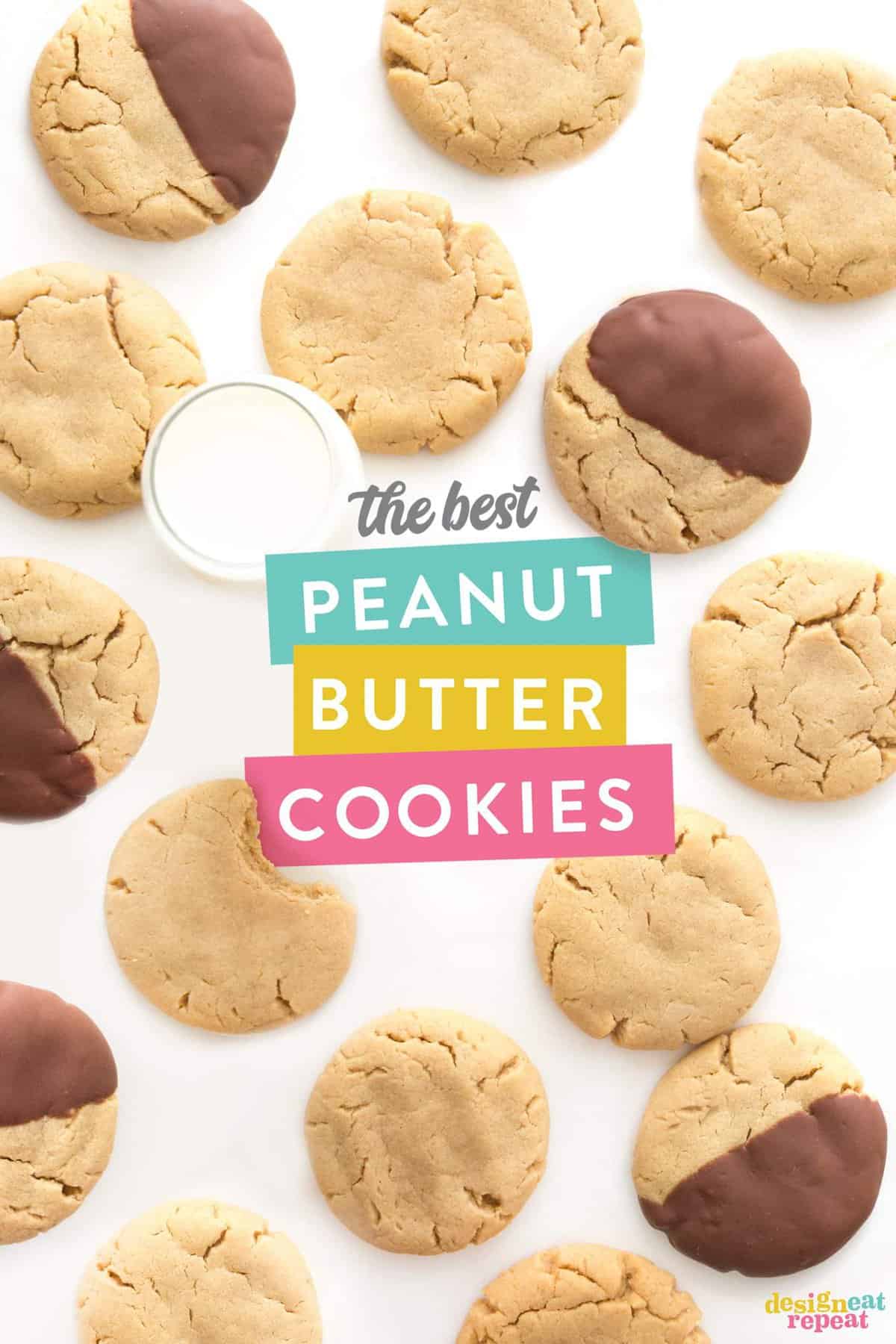 The best peanut butter cookies - perfectly soft, thick, moist, chewy, and delicious!