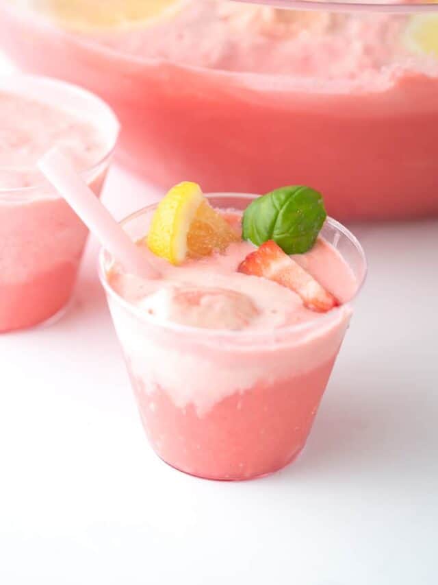 Pink Strawberry Sherbet Punch