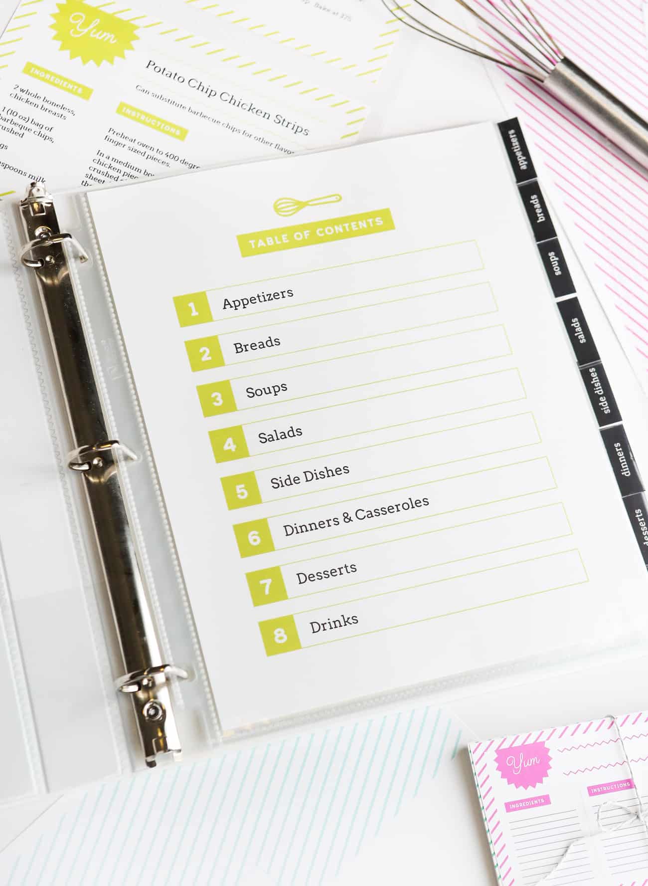 DIY Recipe Book with Free Printable Recipe Binder Kit diy-recipe-book-with-free-printable-recipe-binder-kit