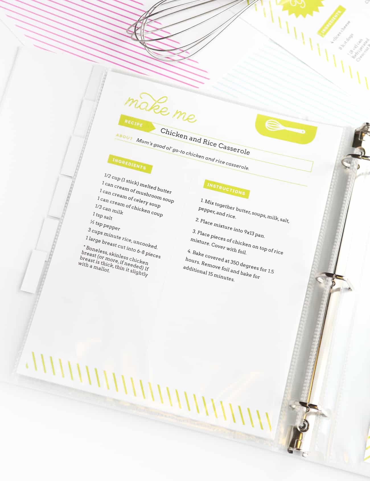 Diy Recipe Book With Free Printable Recipe Binder Kit