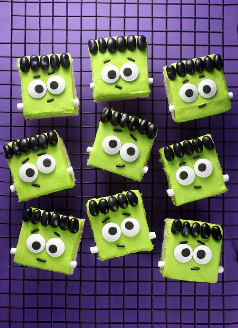 Frankenstein Cake Squares