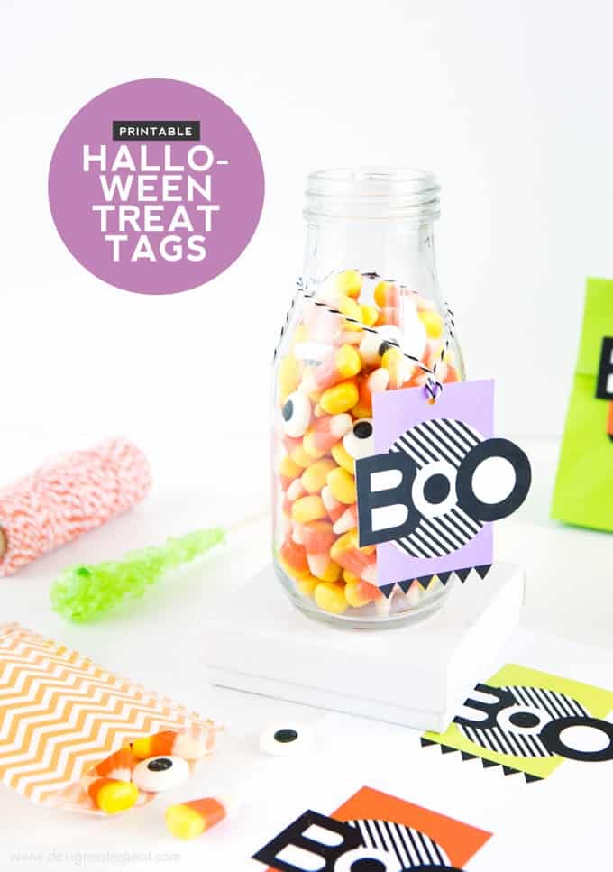 Need a last minute halloween treat idea? Attach these printable halloween gift tags to treat bags for a easy no-fuss gift!