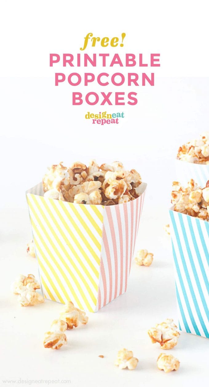 Free Printable Popcorn Box Template - Design Eat Repeat