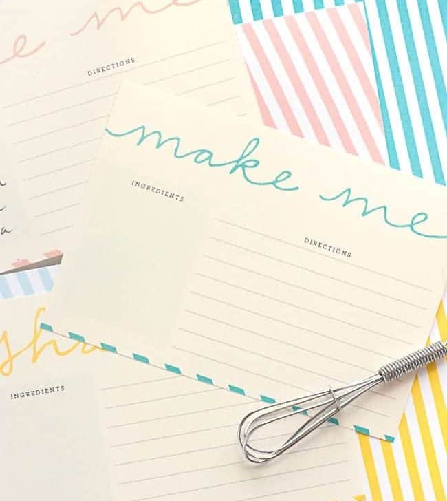 Free Printable Recipe Cards | Design Eat Repeat