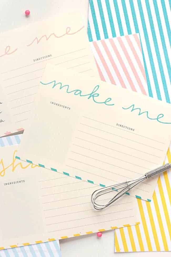 Free Printable Recipe Cards | Design Eat Repeat