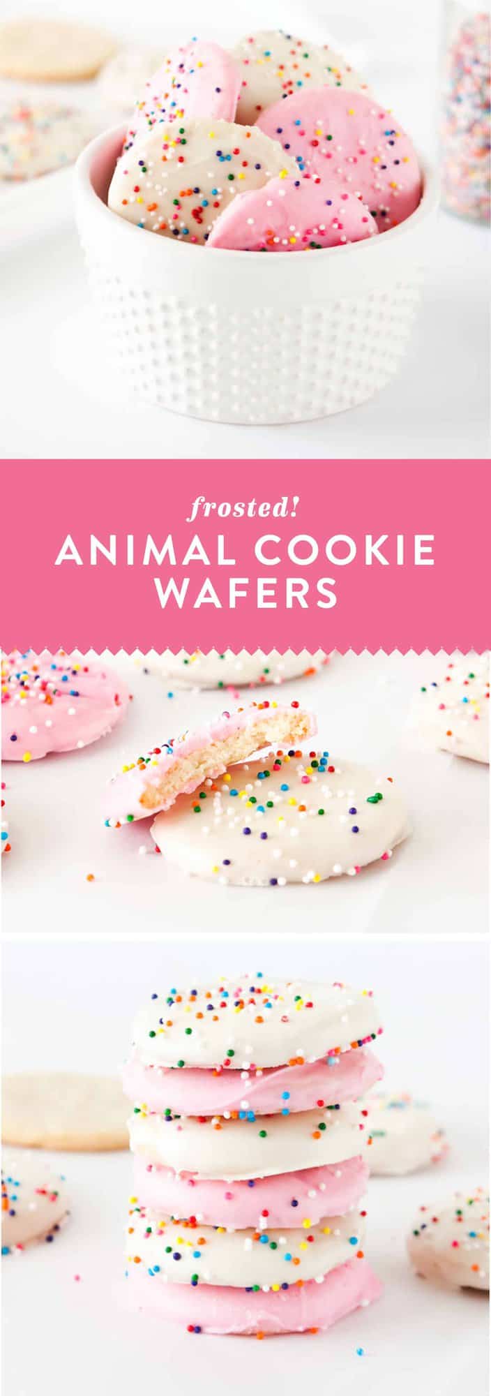 Homemade Frosted Animal Cookie Wafers