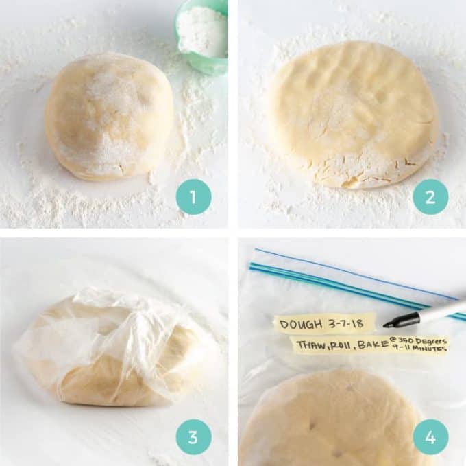 Instructions to freeze sugar cookie dough before rolling out