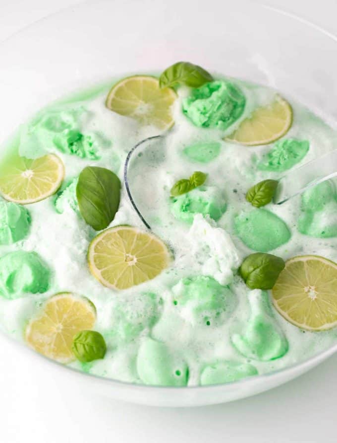 Lime Sherbet Punch, Party Punch Recipe - Design Eat Repeat