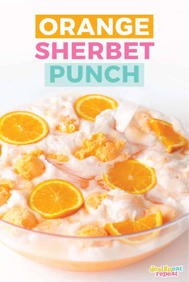 Orange Sherbet Punch (Perfect Halloween Drink!) - Design Eat Repeat