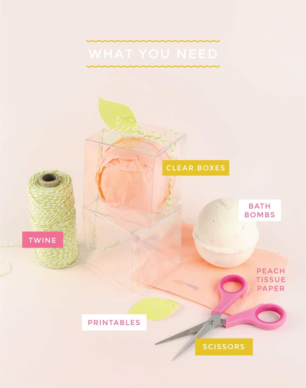 With back to school just around the corner, give the gift of relaxation with this peachy bath bomb teacher gift idea! Also great for thank you gifts, southern wedding party favors, or fruit party favors!