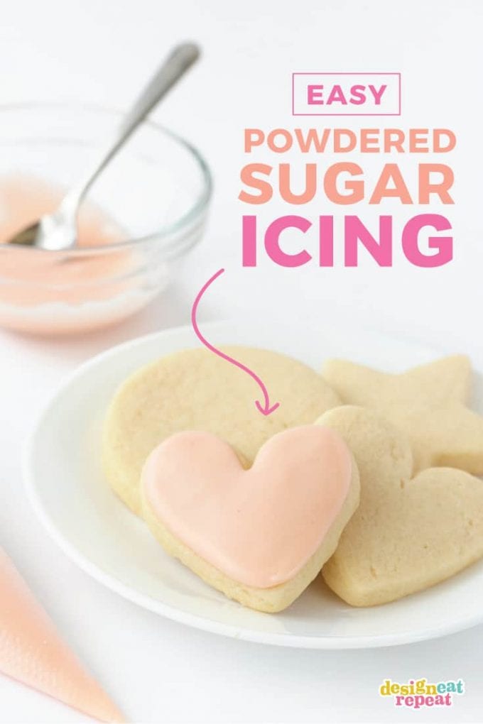 Powdered Sugar Icing for Cookies - Design Eat Repeat