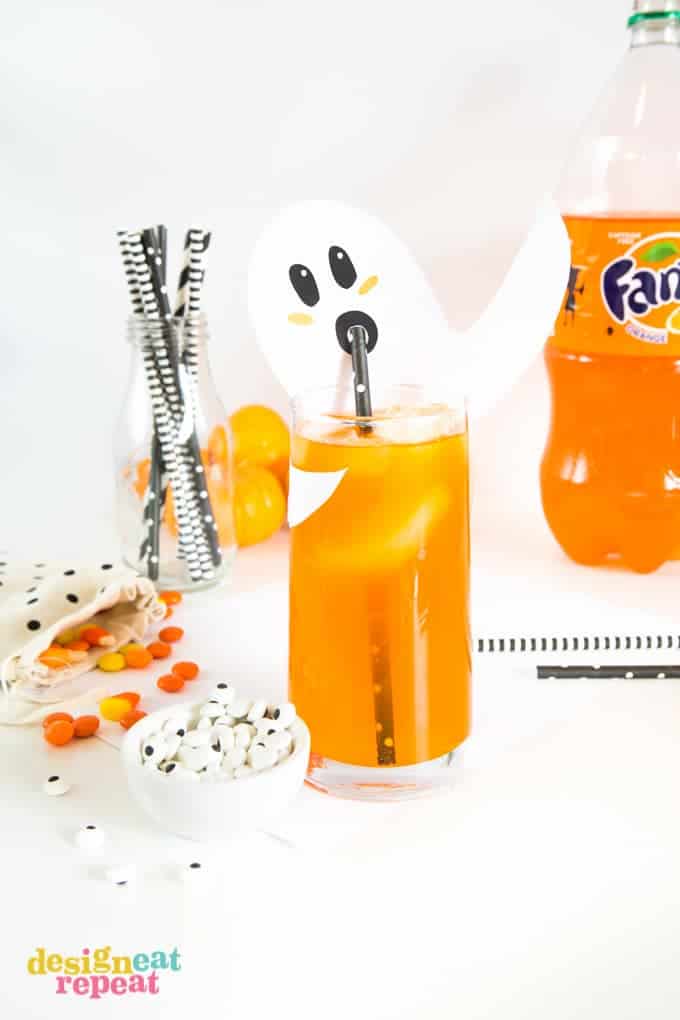 Printable Ghost Straw Toppers