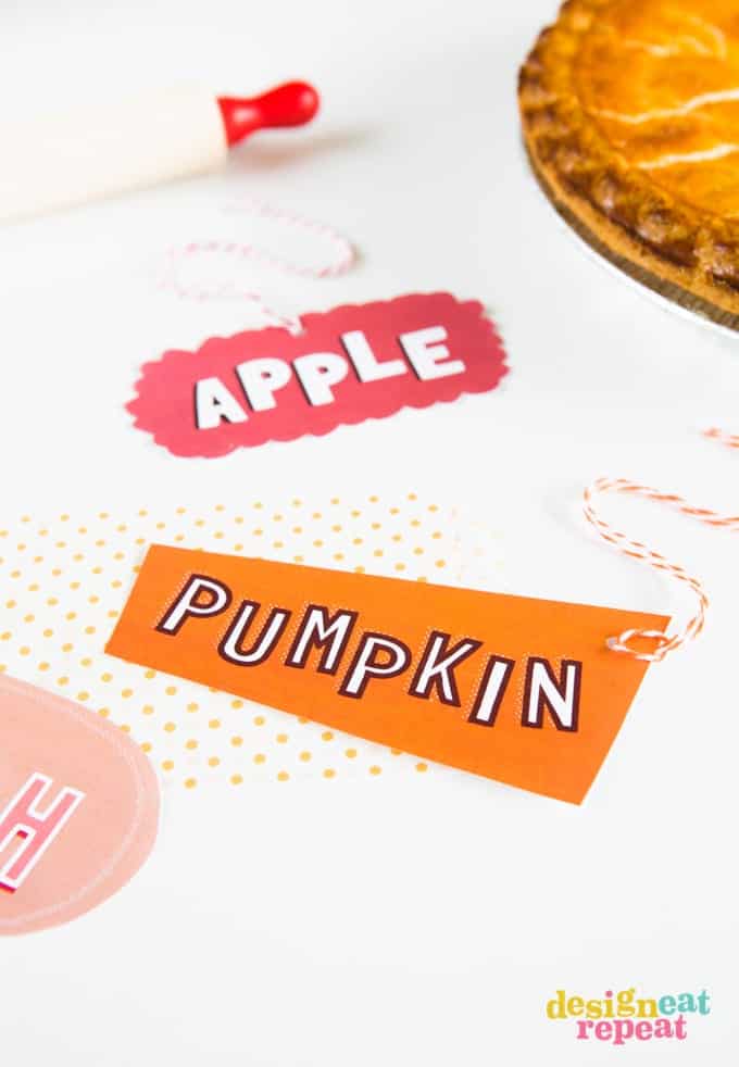 Free Printable Pie Tags!