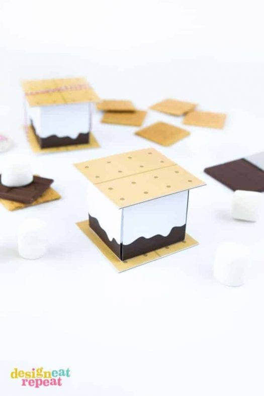 Free Printable S'more Treat Boxes