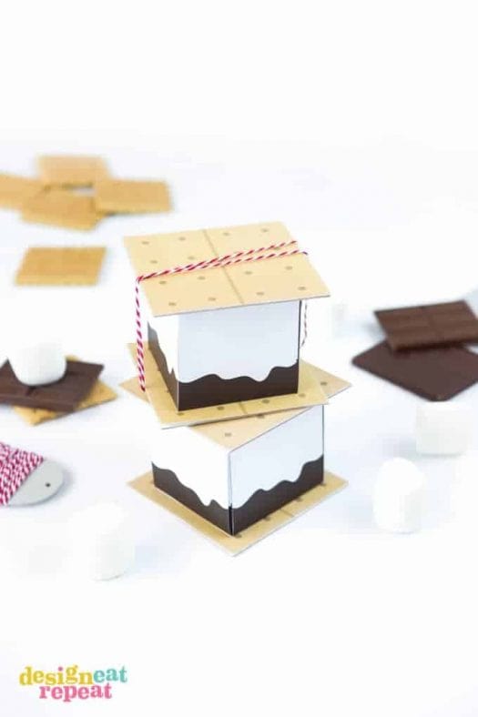 Free Printable S'more Treat Boxes