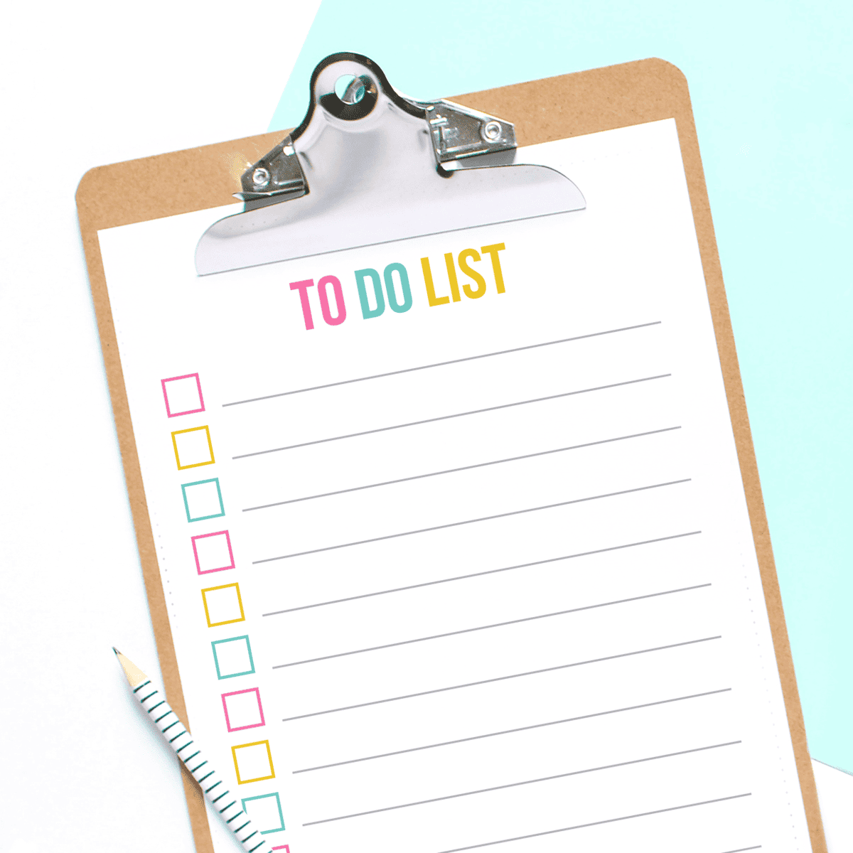 Free Printable To Do List - A Colorful PDF Download With Regard To Blank To Do List Template