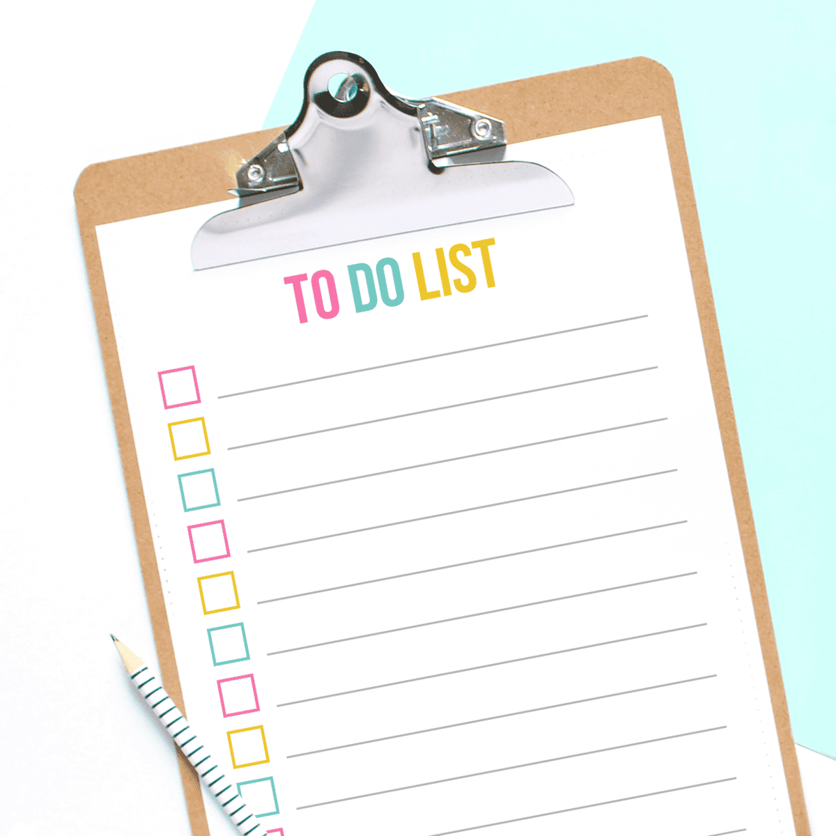 Free Printable To Do List - A Colorful PDF Download For Blank To Do List Template