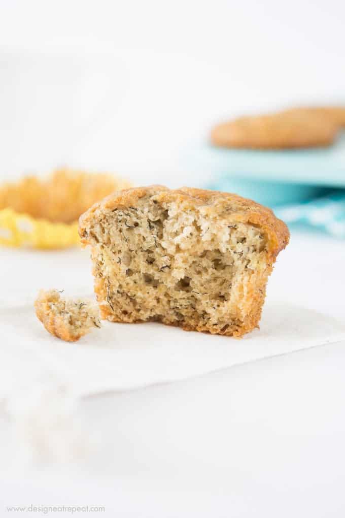 These easy banana muffins are quick to throw together, full of flavor, and perfect for a last minute weekend breakfast!