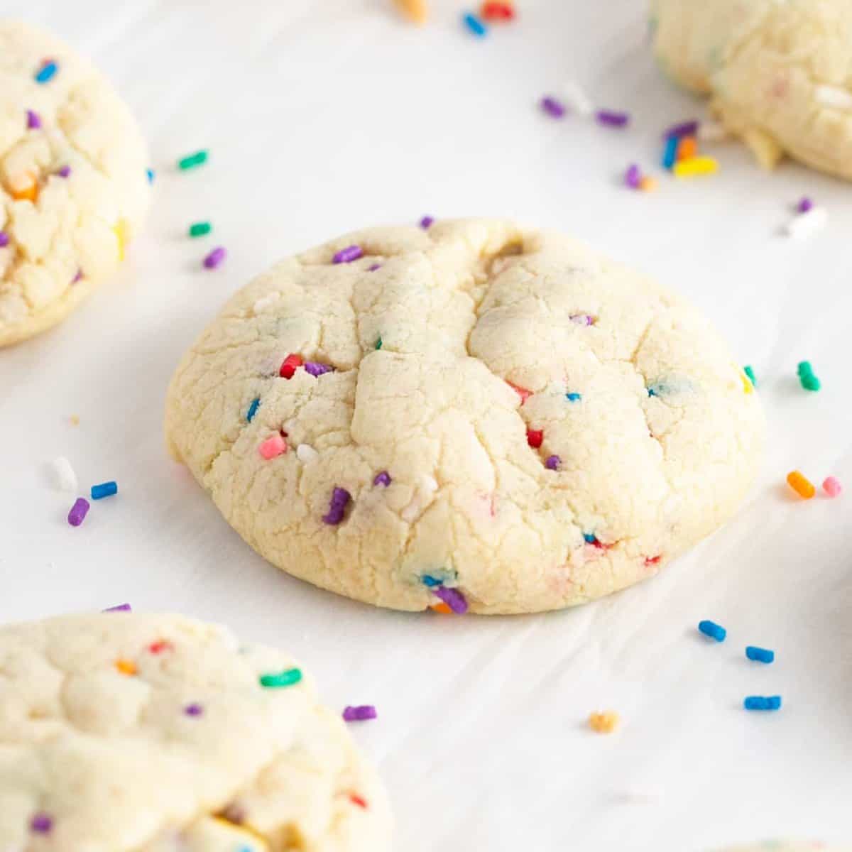 Confetti Sugar Cookies Recipe {Starbucks Copycat Cookies with Sprinkles}